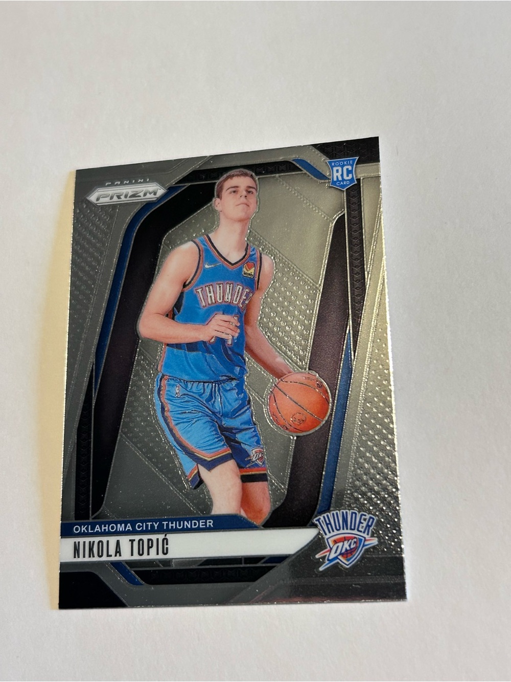 Panini Prizm Nikola Topić RC Basketball Card - Blue/Silver